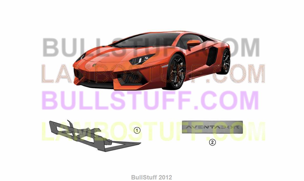 2017 Lamborghini AVENTADOR S JAPAN LICENCE PLATE HOLDER ()